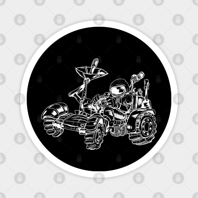 Moon Buggy Cartoon Magnet by silentrob668